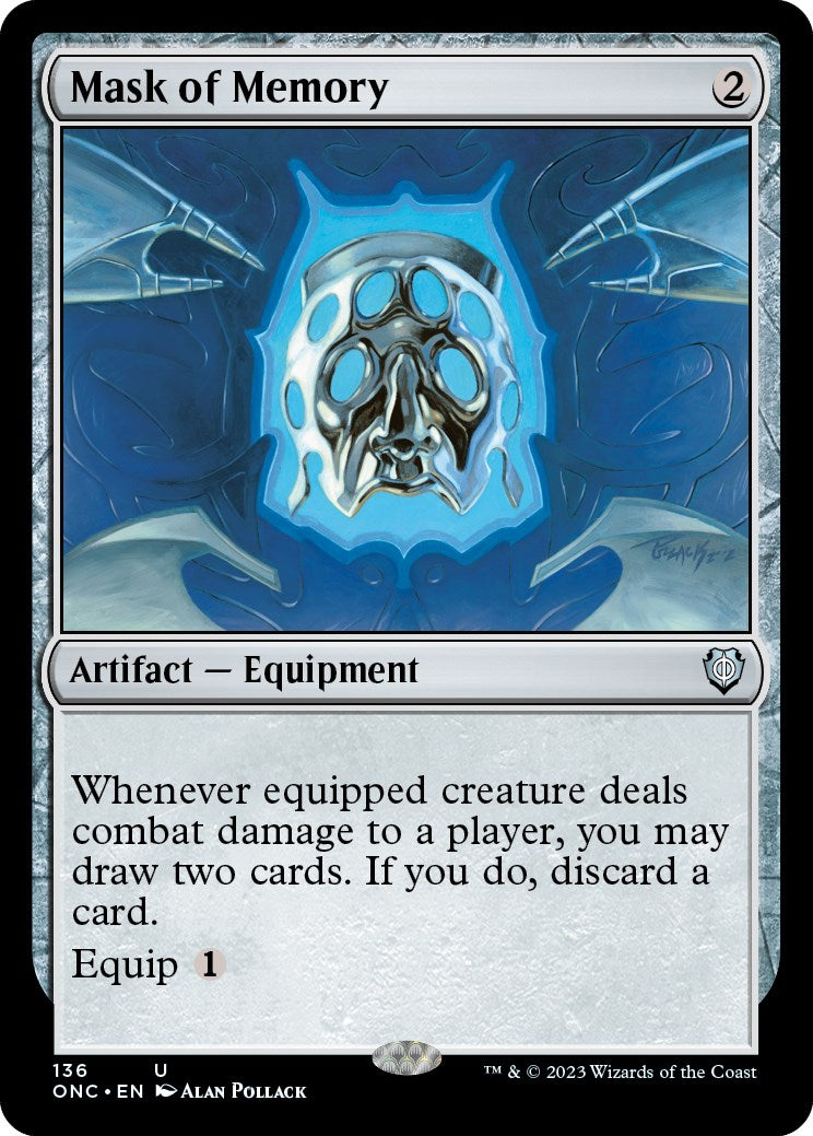 Mask of Memory [Phyrexia: All Will Be One Commander] | Jomio and Rueliete's Cards and Comics