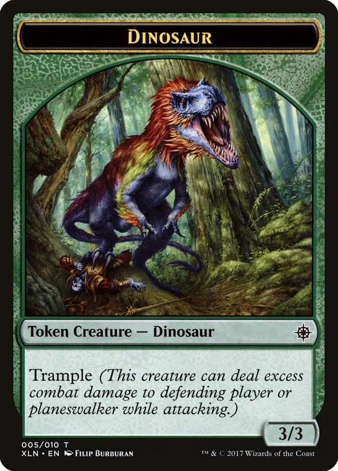 Dinosaur Token [Ixalan Tokens] | Jomio and Rueliete's Cards and Comics