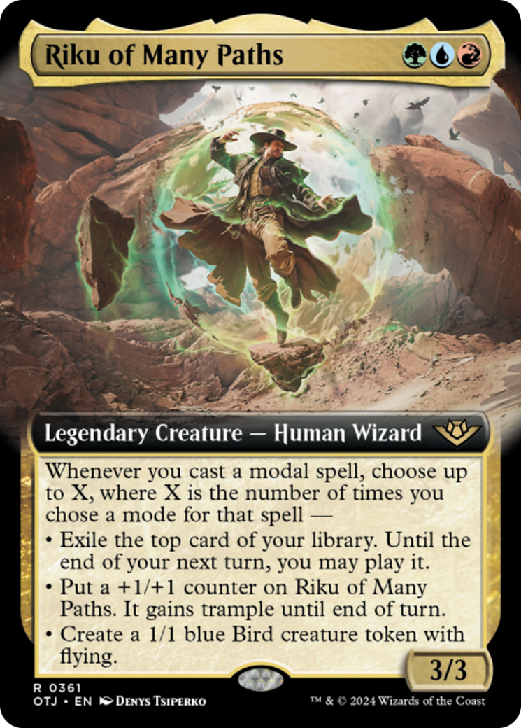 Riku of Many Paths (Extended Art) [Outlaws of Thunder Junction] | Jomio and Rueliete's Cards and Comics