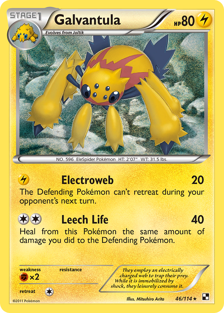 Galvantula (46/114) [Black & White: Base Set] | Jomio and Rueliete's Cards and Comics