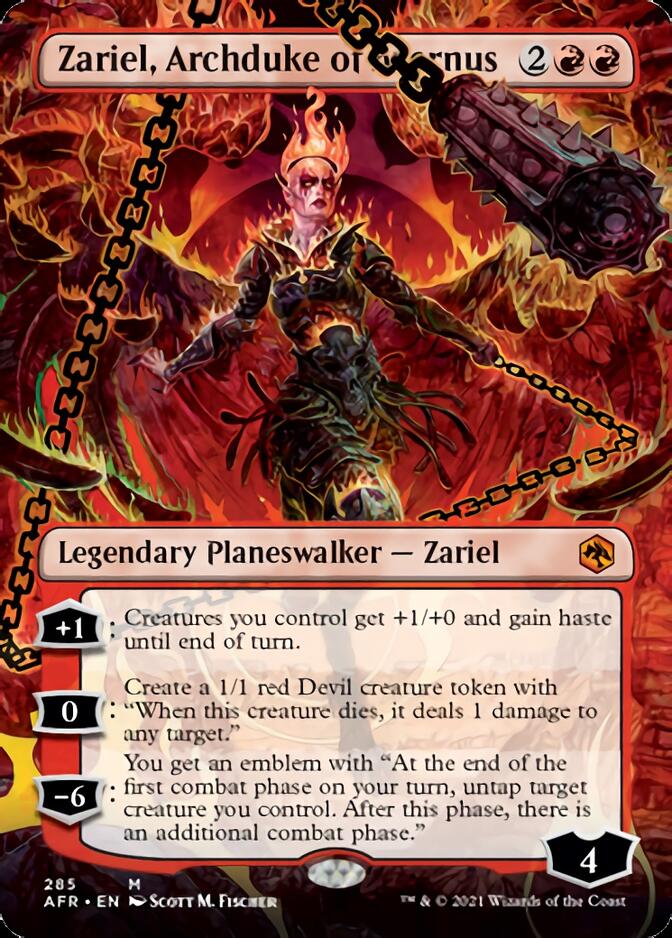 Zariel, Archduke of Avernus (Borderless) [Dungeons & Dragons: Adventures in the Forgotten Realms] | Jomio and Rueliete's Cards and Comics