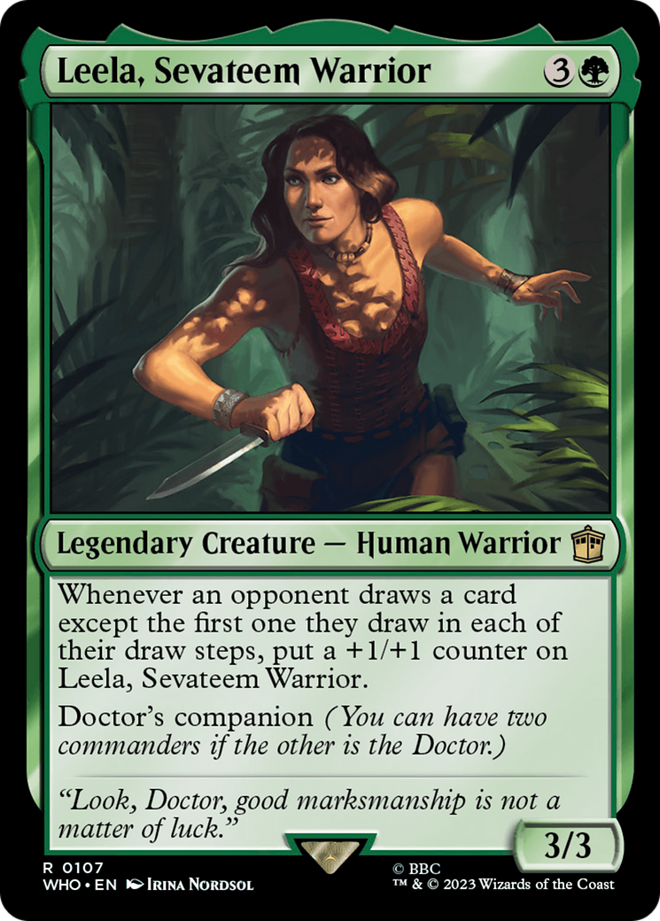 Leela, Sevateem Warrior [Doctor Who] | Jomio and Rueliete's Cards and Comics