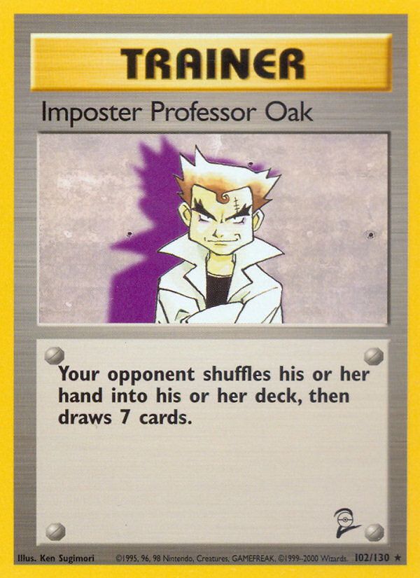 Imposter Professor Oak (102/130) [Base Set 2] | Jomio and Rueliete's Cards and Comics