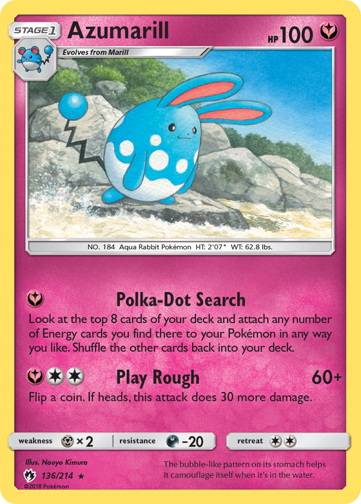 Azumarill (136/214) [Sun & Moon: Lost Thunder] | Jomio and Rueliete's Cards and Comics