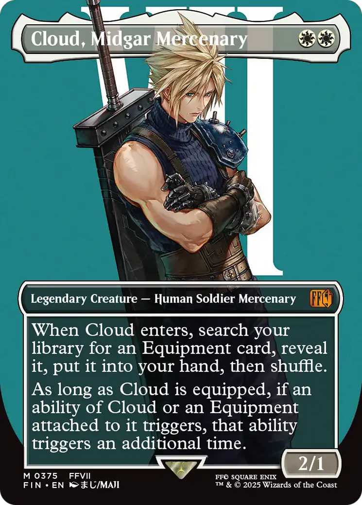 Cloud, Midgar Mercenary (Borderless) [FINAL FANTASY] | Jomio and Rueliete's Cards and Comics