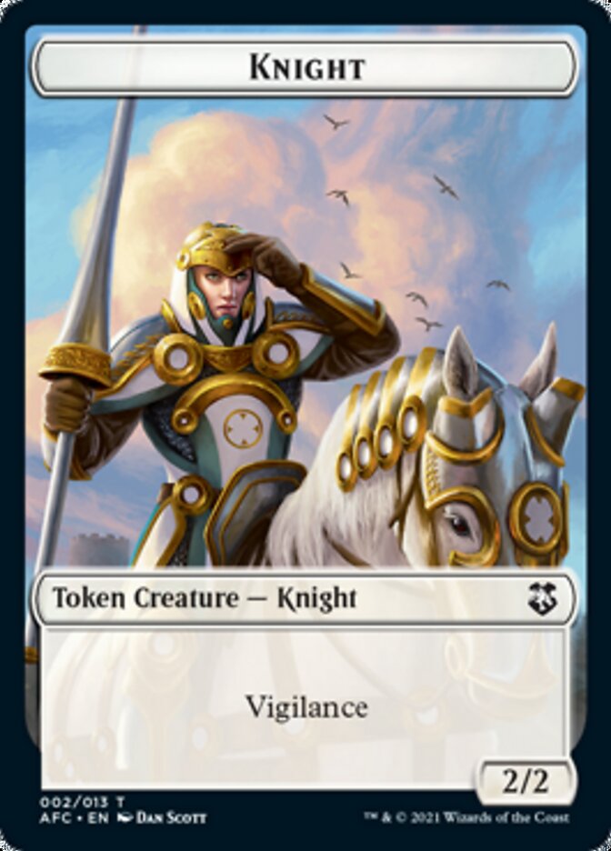 Knight // Saproling Double-Sided Token [Dungeons & Dragons: Adventures in the Forgotten Realms Commander Tokens] | Jomio and Rueliete's Cards and Comics