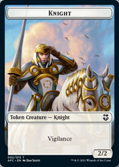 Knight // Saproling Double-Sided Token [Dungeons & Dragons: Adventures in the Forgotten Realms Commander Tokens] | Jomio and Rueliete's Cards and Comics