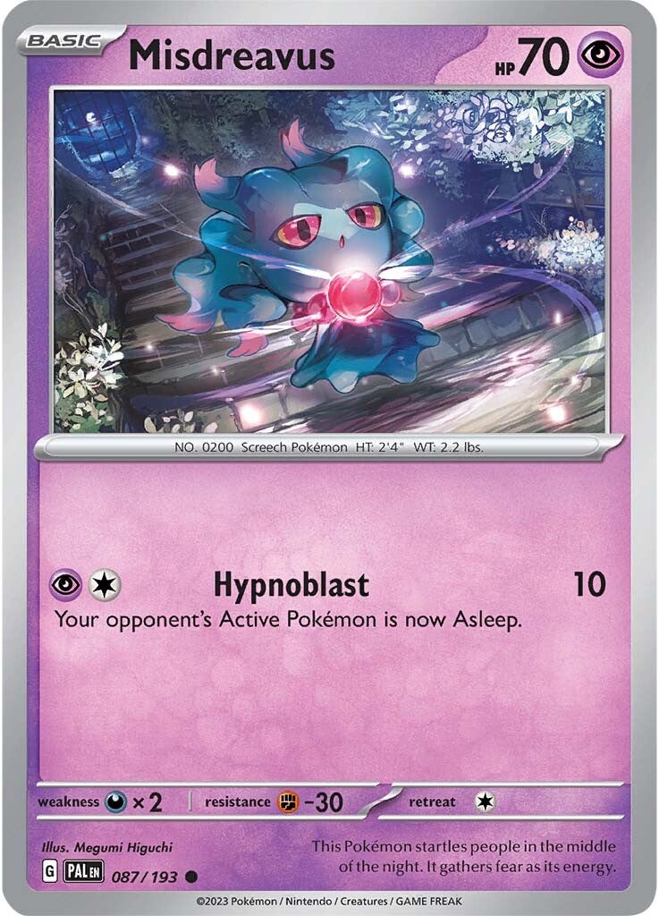 Misdreavus (087/193) [Scarlet & Violet: Paldea Evolved] | Jomio and Rueliete's Cards and Comics