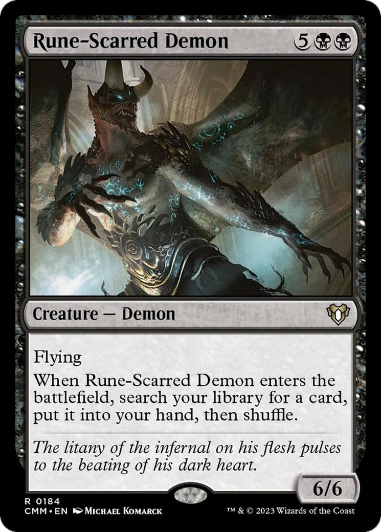 Rune-Scarred Demon [Commander Masters] | Jomio and Rueliete's Cards and Comics