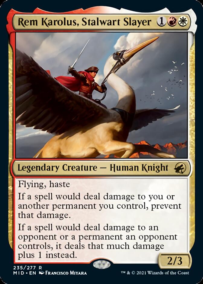 Rem Karolus, Stalwart Slayer [Innistrad: Midnight Hunt] | Jomio and Rueliete's Cards and Comics