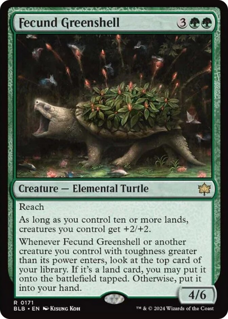 Fecund Greenshell [Bloomburrow] | Jomio and Rueliete's Cards and Comics