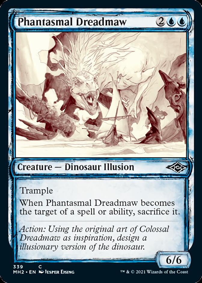Phantasmal Dreadmaw (Sketch) [Modern Horizons 2] | Jomio and Rueliete's Cards and Comics