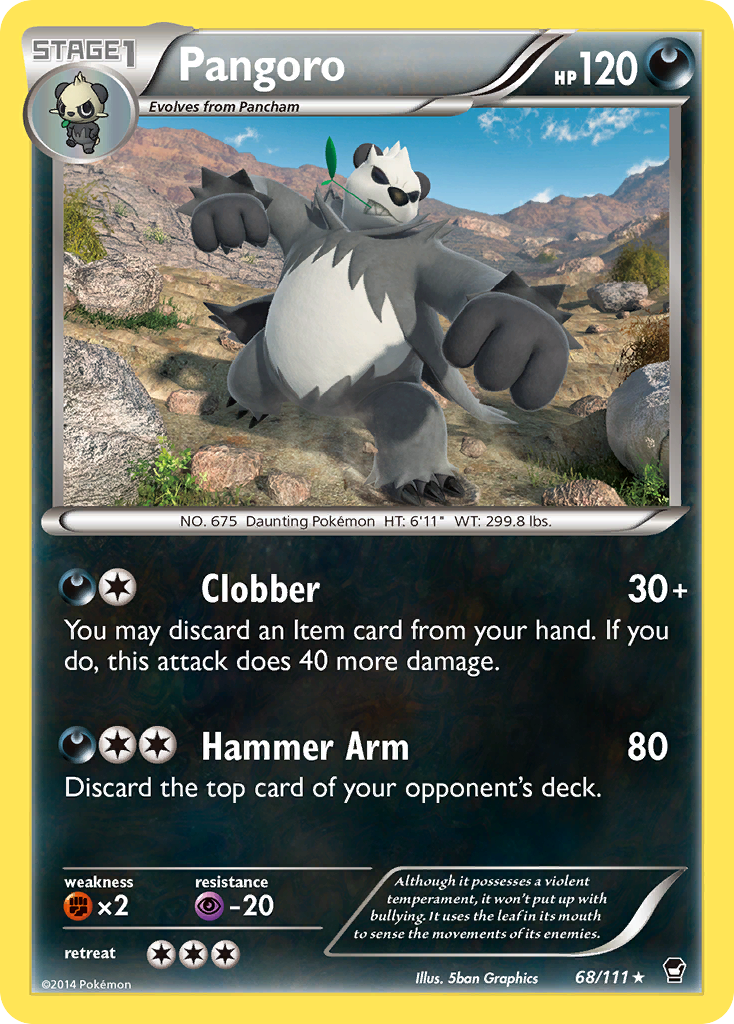 Pangoro (68/111) [XY: Furious Fists] | Jomio and Rueliete's Cards and Comics