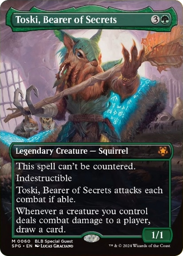 Toski, Bearer of Secrets (Borderless) [Bloomburrow Special Guests] | Jomio and Rueliete's Cards and Comics
