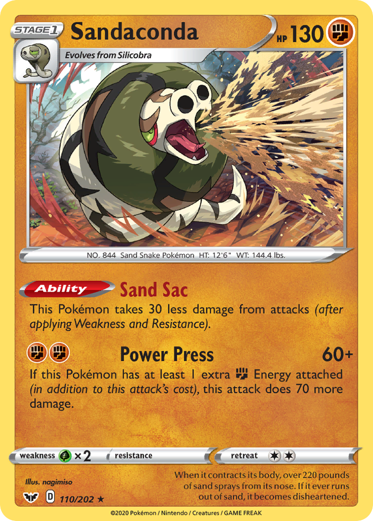 Sandaconda (110/202) [Sword & Shield: Base Set] | Jomio and Rueliete's Cards and Comics