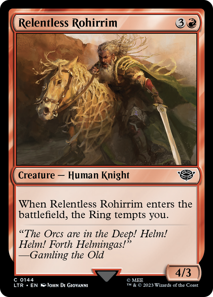 Relentless Rohirrim [The Lord of the Rings: Tales of Middle-Earth] | Jomio and Rueliete's Cards and Comics