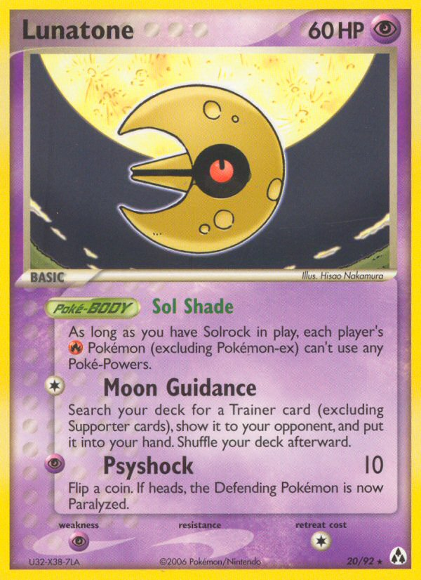 Lunatone (20/92) [EX: Legend Maker] | Jomio and Rueliete's Cards and Comics