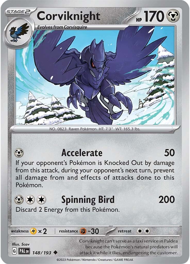 Corviknight (148/193) [Scarlet & Violet: Paldea Evolved] | Jomio and Rueliete's Cards and Comics