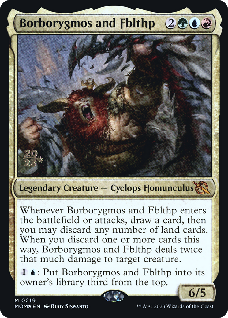 Borborygmos and Fblthp [March of the Machine Prerelease Promos] | Jomio and Rueliete's Cards and Comics