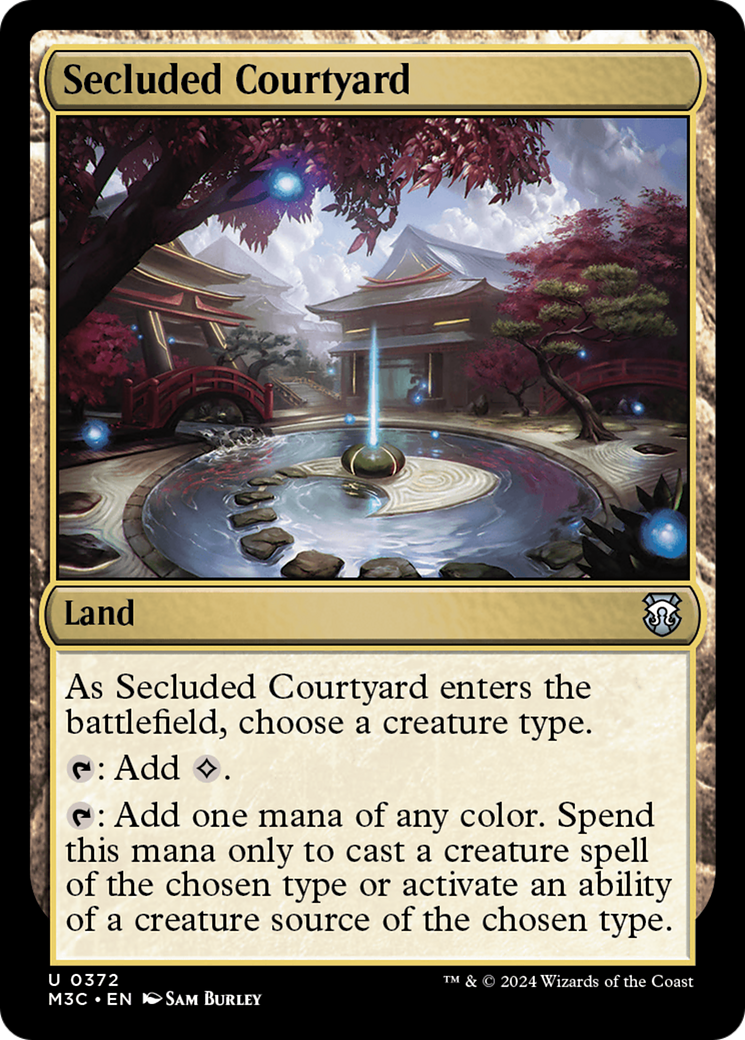 Secluded Courtyard (Ripple Foil) [Modern Horizons 3 Commander] | Jomio and Rueliete's Cards and Comics