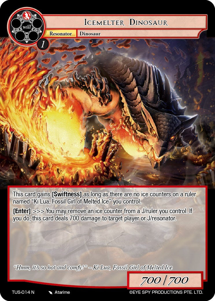 Icemelter Dinosaur (TUS-014 N) [The Underworld of Secrets] | Jomio and Rueliete's Cards and Comics
