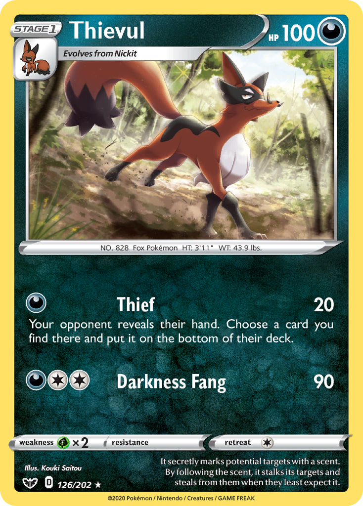 Thievul (126/202) [Sword & Shield: Base Set] | Jomio and Rueliete's Cards and Comics