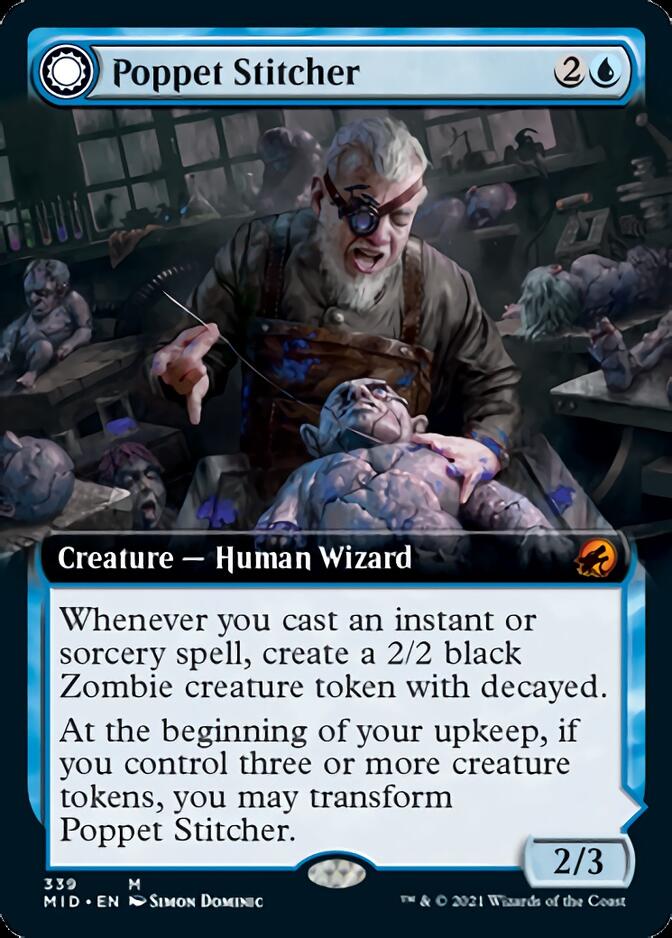 Poppet Stitcher // Poppet Factory (Extended Art) [Innistrad: Midnight Hunt] | Jomio and Rueliete's Cards and Comics
