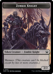 Zombie Knight // Human (6) Double-Sided Token [March of the Machine Commander Tokens] | Jomio and Rueliete's Cards and Comics