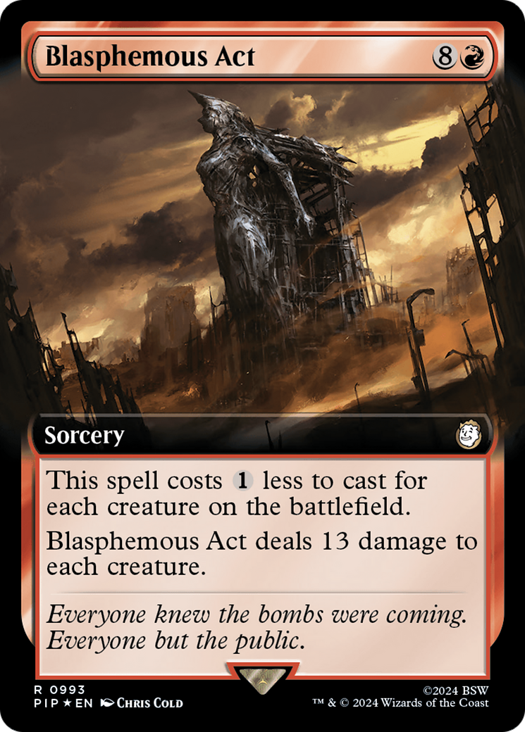 Blasphemous Act (Extended Art) (Surge Foil) [Fallout] | Jomio and Rueliete's Cards and Comics
