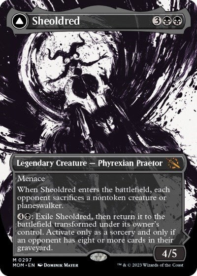 Sheoldred // The True Scriptures (Showcase Planar Booster Fun) [March of the Machine] | Jomio and Rueliete's Cards and Comics