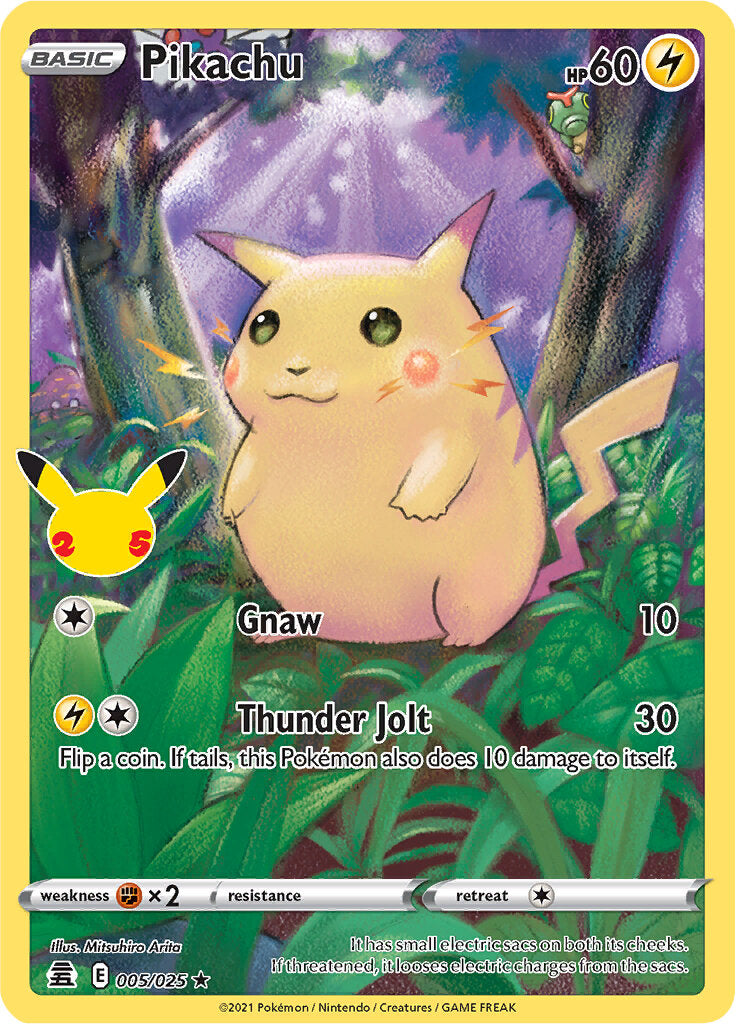 Pikachu (005/025) [Celebrations: 25th Anniversary] | Jomio and Rueliete's Cards and Comics