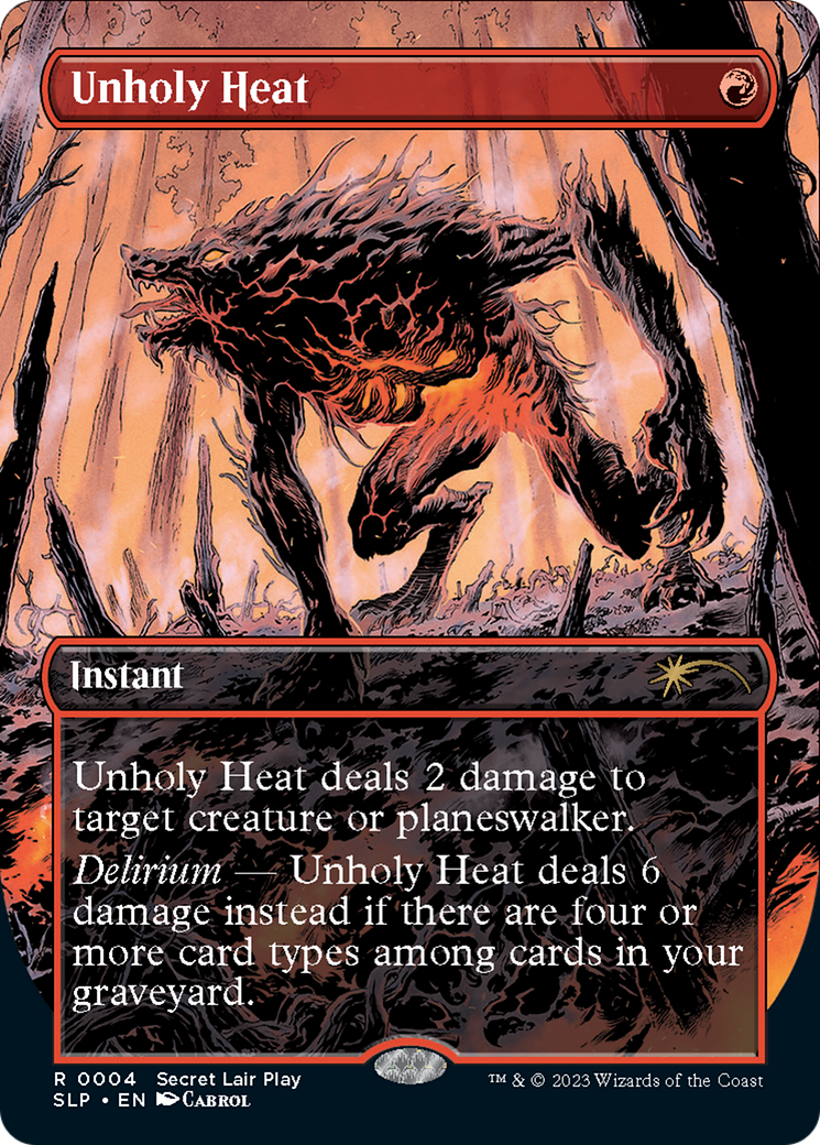 Unholy Heat (Borderless) [Secret Lair Showdown] | Jomio and Rueliete's Cards and Comics