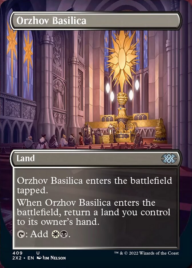 Orzhov Basilica (Borderless Alternate Art) [Double Masters 2022] | Jomio and Rueliete's Cards and Comics