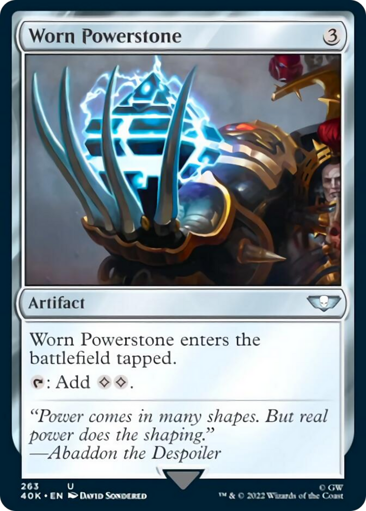 Worn Powerstone (Surge Foil) [Warhammer 40,000] | Jomio and Rueliete's Cards and Comics