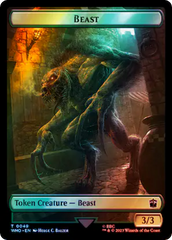 Warrior // Beast (0049) Double-Sided Token (Surge Foil) [Doctor Who Tokens] | Jomio and Rueliete's Cards and Comics