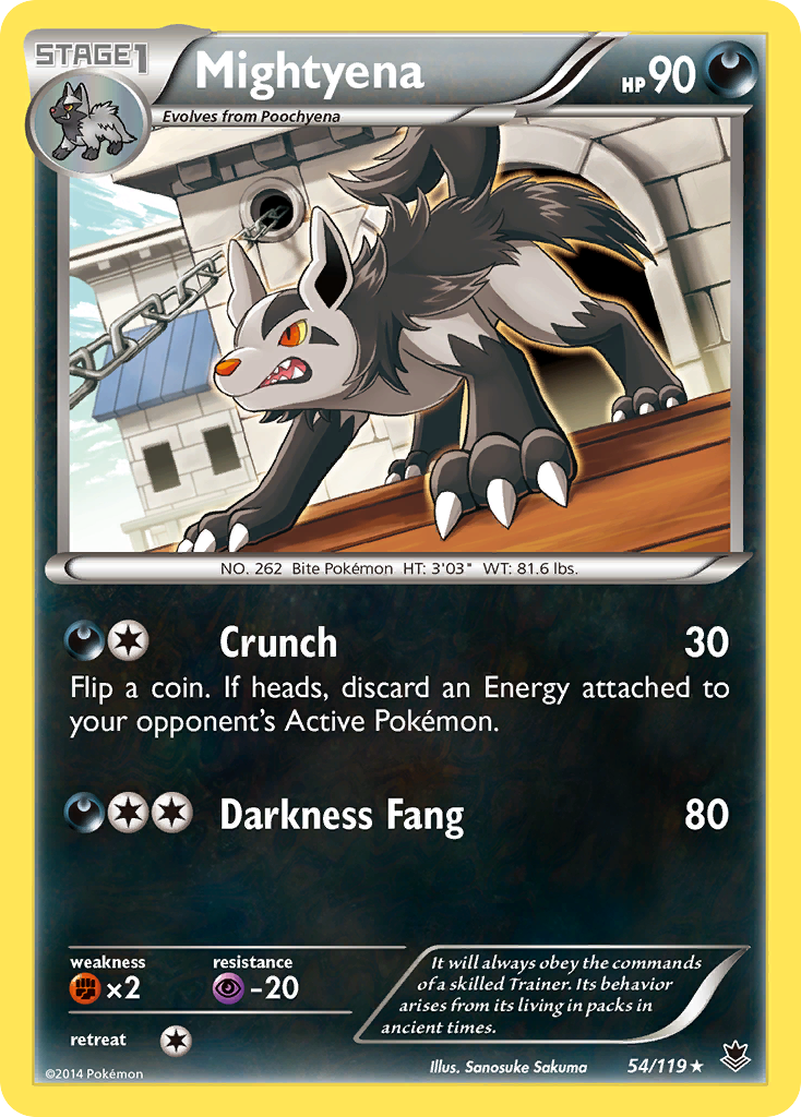 Mightyena (54/119) [XY: Phantom Forces] | Jomio and Rueliete's Cards and Comics