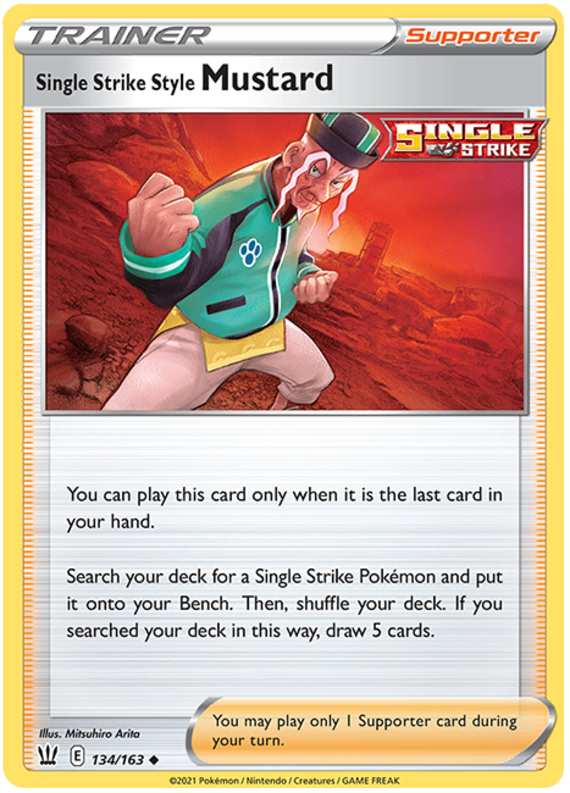 Single Strike Style Mustard (134/163) [Sword & Shield: Battle Styles] | Jomio and Rueliete's Cards and Comics
