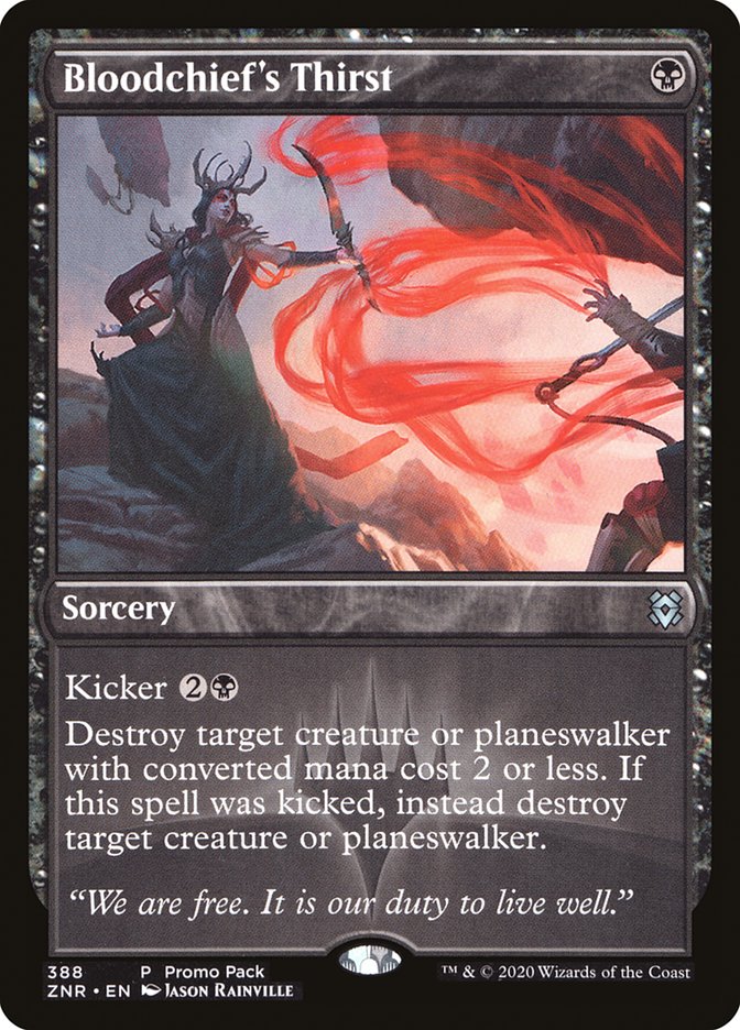 Bloodchief's Thirst (Promo Pack) [Zendikar Rising Promos] | Jomio and Rueliete's Cards and Comics