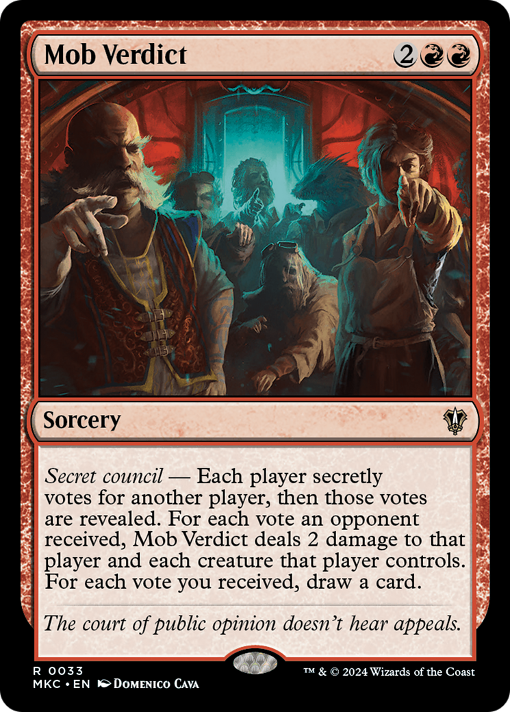 Mob Verdict [Murders at Karlov Manor Commander] | Jomio and Rueliete's Cards and Comics