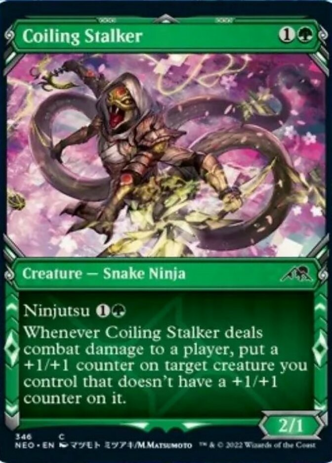 Coiling Stalker (Showcase Ninja) [Kamigawa: Neon Dynasty] | Jomio and Rueliete's Cards and Comics