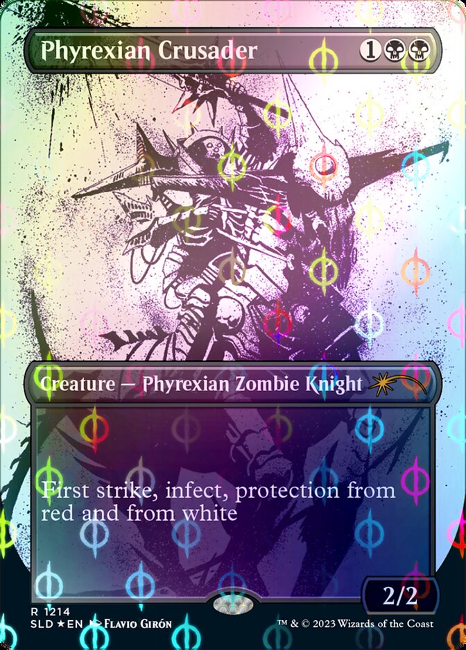 Phyrexian Crusader (Borderless Ichor Step-and-Compleat Foil) [Secret Lair Drop Series] | Jomio and Rueliete's Cards and Comics