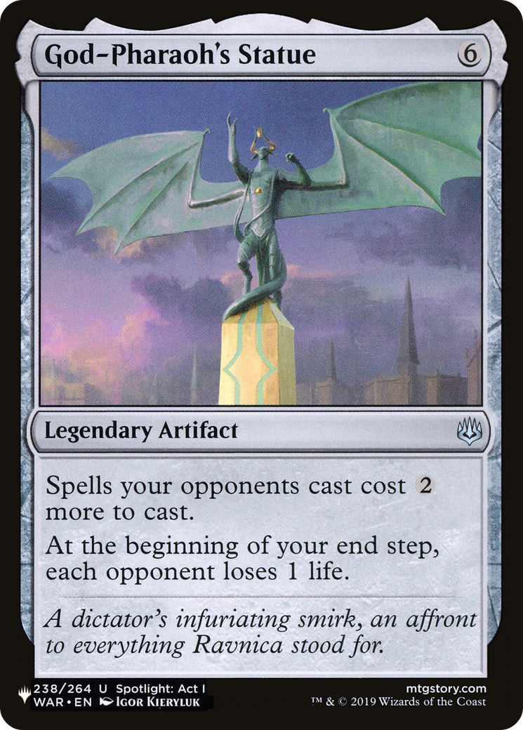 God-Pharaoh's Statue [The List] | Jomio and Rueliete's Cards and Comics