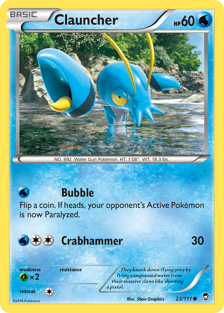 Clauncher (23/111) [XY: Furious Fists] | Jomio and Rueliete's Cards and Comics