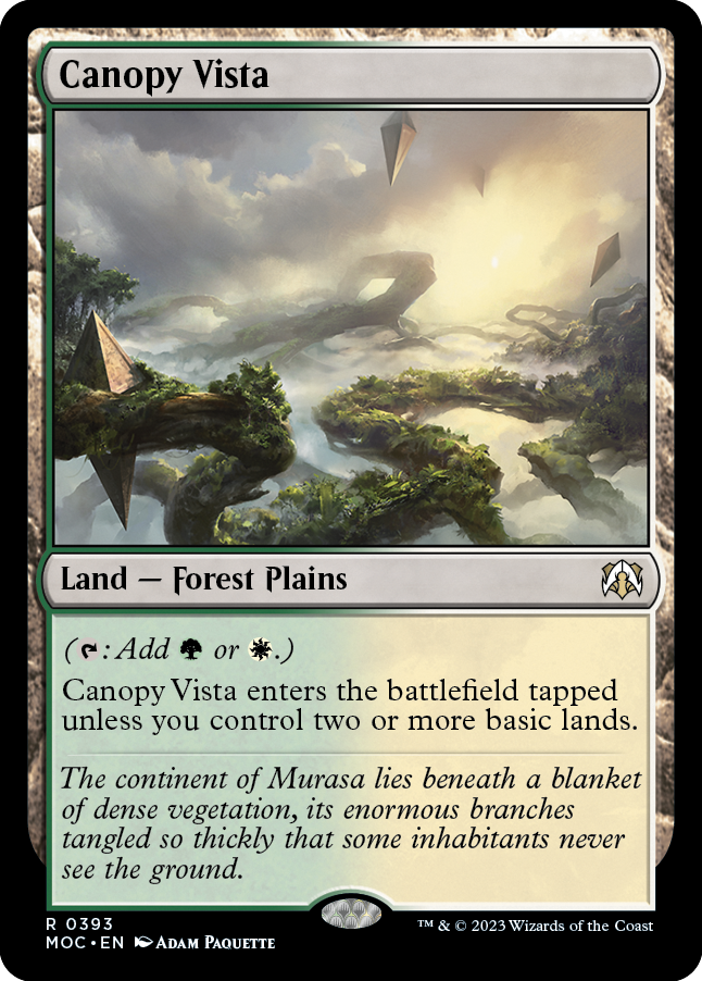 Canopy Vista [March of the Machine Commander] | Jomio and Rueliete's Cards and Comics