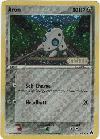 Aron (48/92) (Stamped) [EX: Legend Maker] | Jomio and Rueliete's Cards and Comics