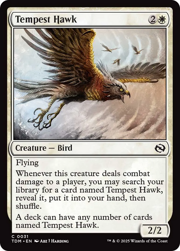 Tempest Hawk [Tarkir: Dragonstorm] | Jomio and Rueliete's Cards and Comics