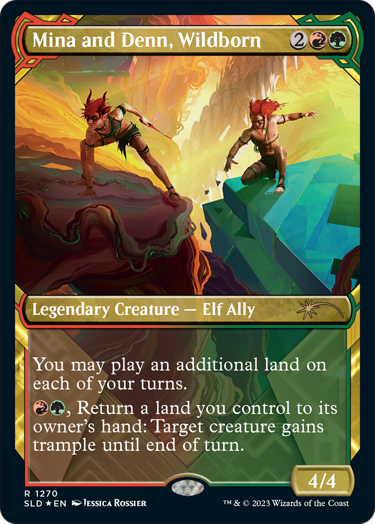 Mina and Denn, Wildborn (Halo Foil) [Secret Lair Drop Series] | Jomio and Rueliete's Cards and Comics