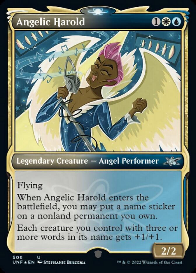 Angelic Harold (Showcase) (Galaxy Foil) [Unfinity] | Jomio and Rueliete's Cards and Comics
