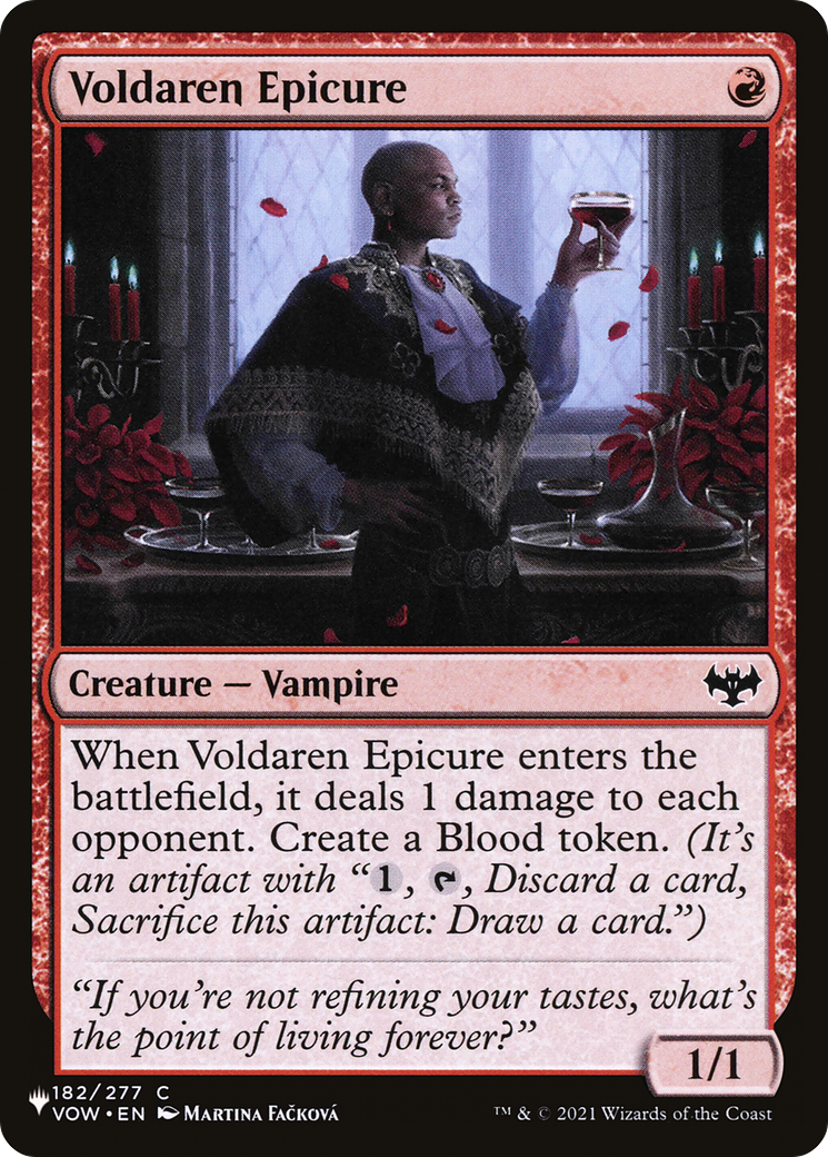 Voldaren Epicure [The List] | Jomio and Rueliete's Cards and Comics