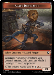 Agate Instigator // Rabbit Double-Sided Token [Bloomburrow Commander Tokens] | Jomio and Rueliete's Cards and Comics